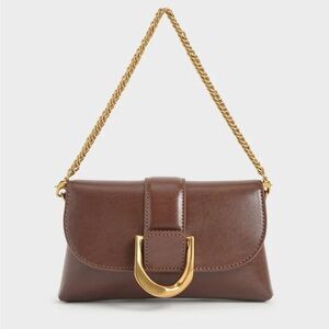 Charles & Keith Gabine Crossbody Bag in Brown
